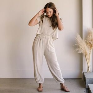 Rachel Pally Linen Tatum Pant - Medium - Natural